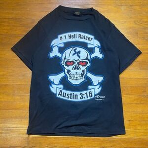 Vintage 1998 Stone Cold Steve Austin 3:16 WWF T-Shirt Black Large Changes Tag